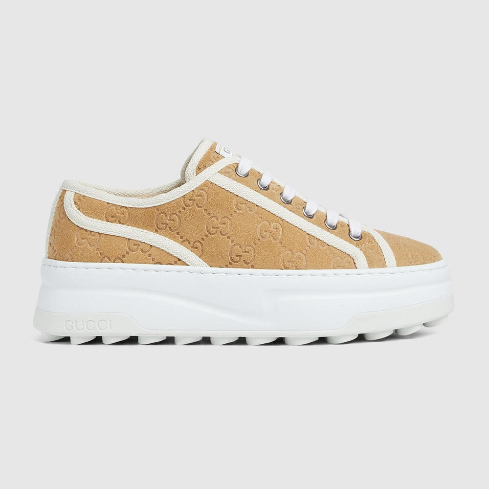 Gucci Tan and White Women's Sneakers